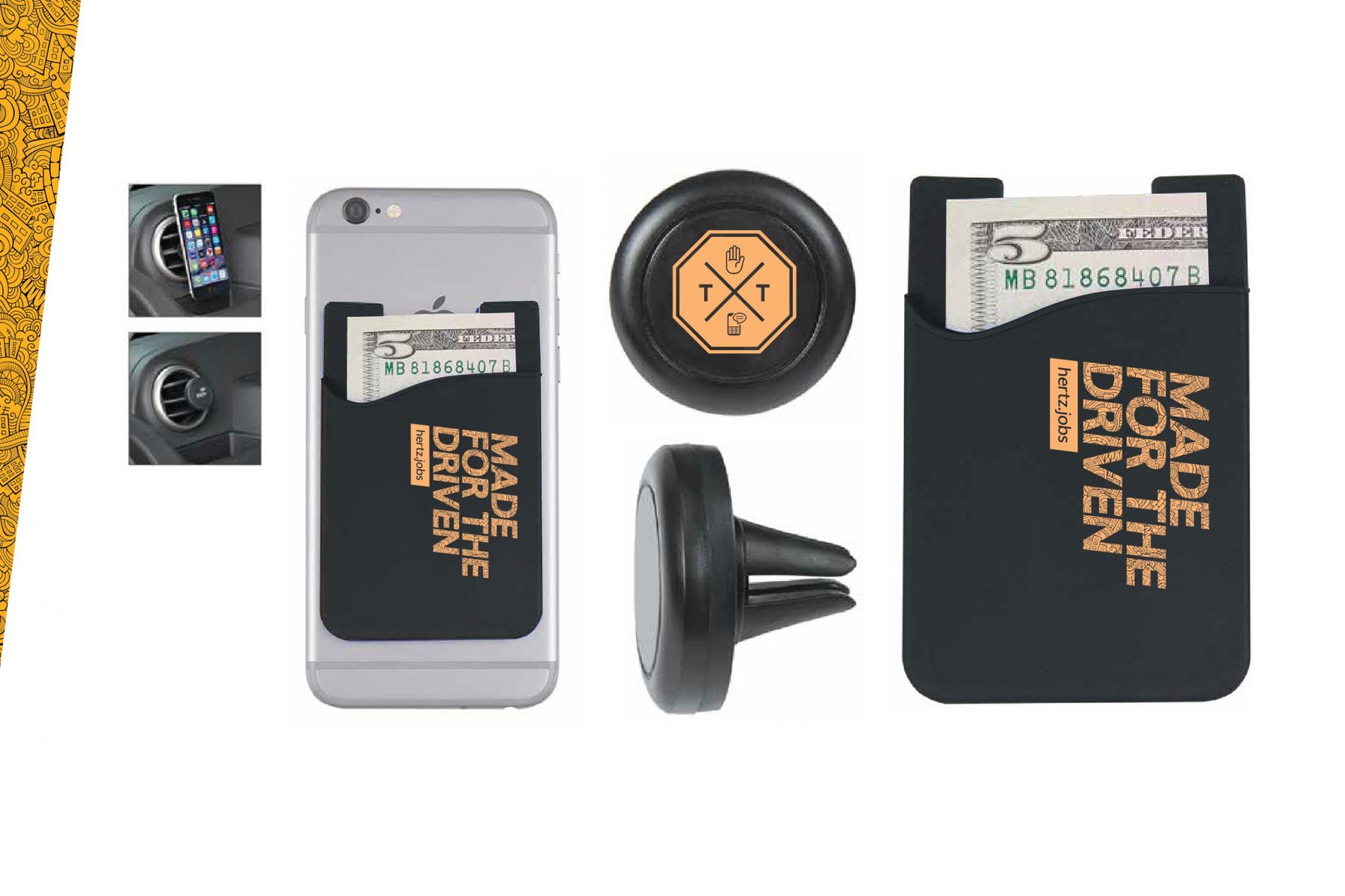 Hertz recruitment campaign branded accessories