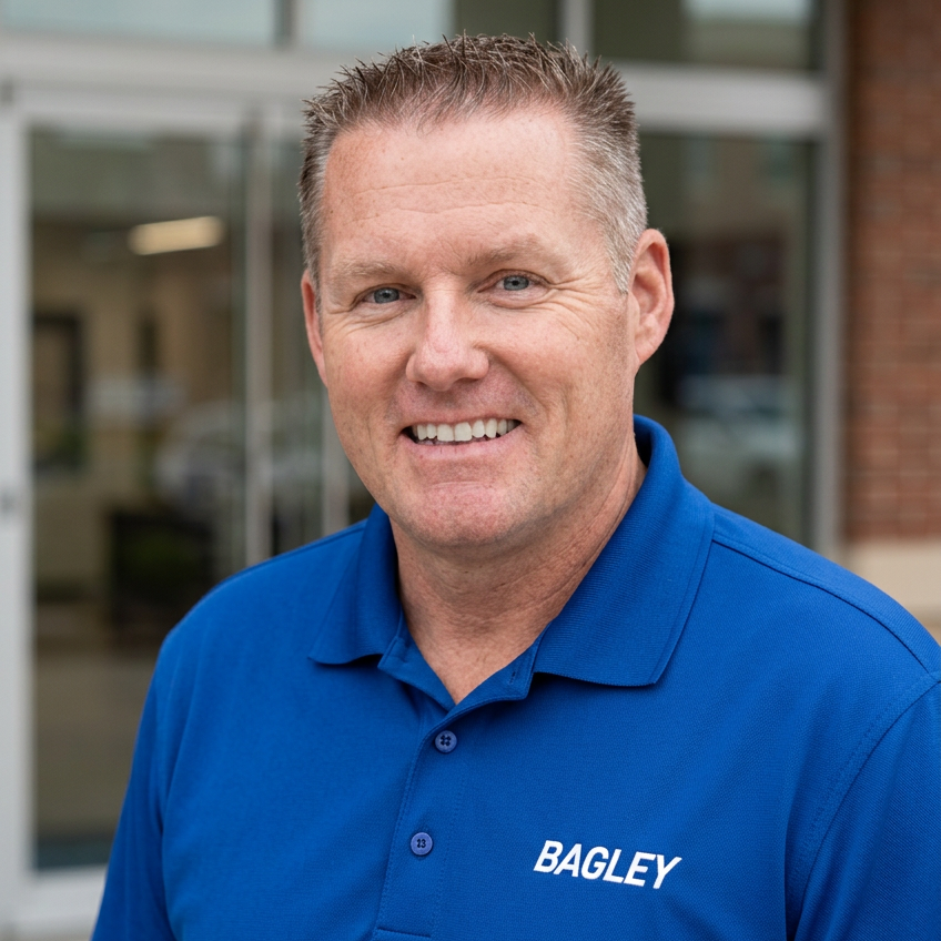 Portrait of Mike Foristall, Partner and Creative Director at Bagley Branded Products