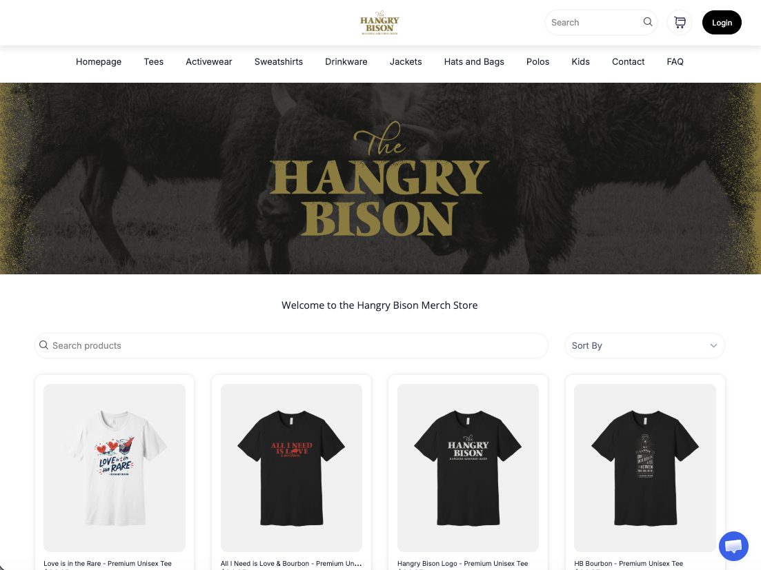 Hangry Bison merch store