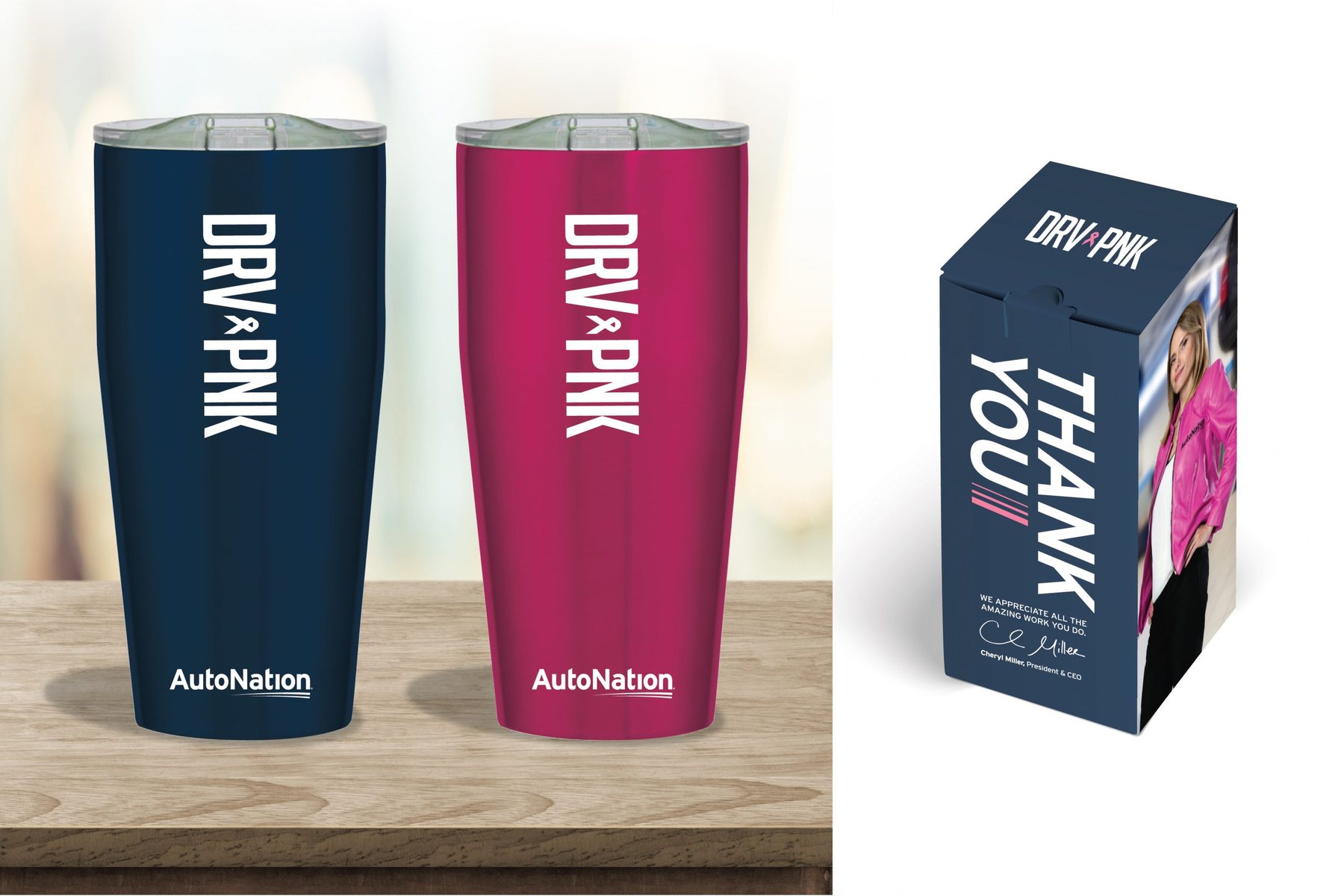 AutoNation Drive Pink branded apparel detail