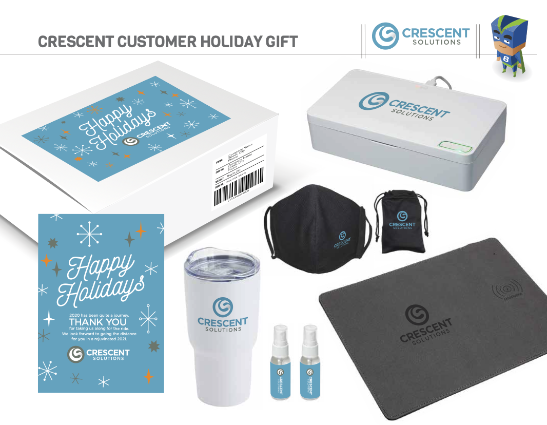 Crescent Solutions holiday gift open kit product composition produced by Bagley