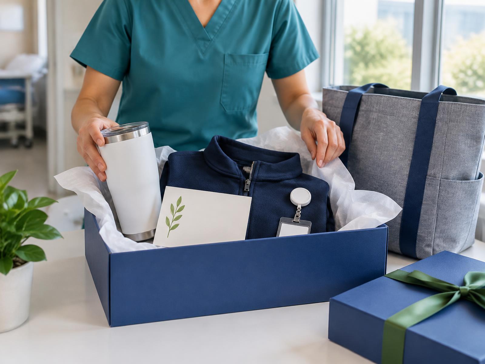 Generic nurse recognition kit with apparel, drinkware and practical accessories